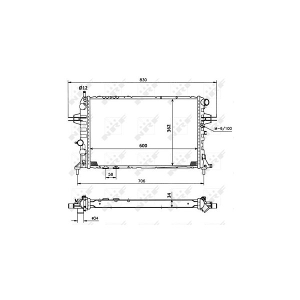 Kylare, motorkylning Nrf 53898 NRF Kylare, motorkylning Nrf 53898 NRF