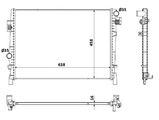 Kylare, motorkylning Nrf 53901 NRF