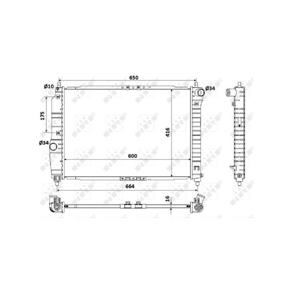 Kylare, motorkylning Nrf 53902 NRF Kylare, motorkylning Nrf 53902 NRF