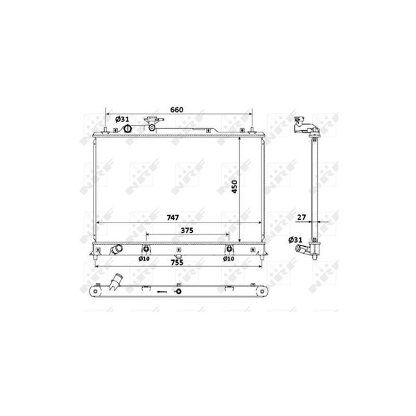 Kylare, motorkylning Nrf 53904 NRF
