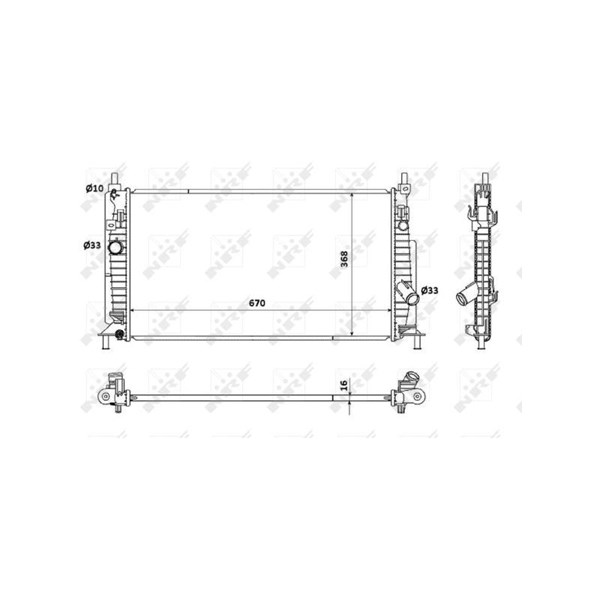 Kylare, motorkylning Nrf 53905 NRF