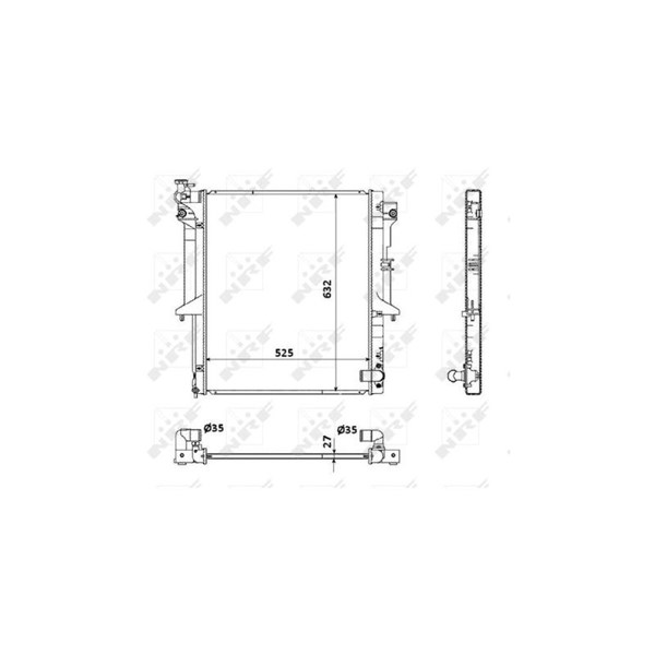 Kylare, motorkylning Nrf 53908 NRF