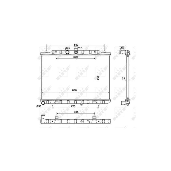 Kylare, motorkylning Nrf 53911 NRF Kylare, motorkylning Nrf 53911 NRF