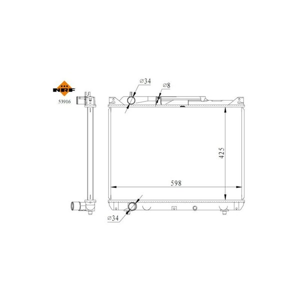 Kylare, motorkylning Nrf 53916 NRF Kylare, motorkylning Nrf 53916 NRF
