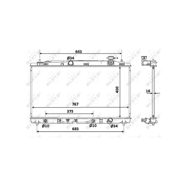 Kylare, motorkylning Nrf 53922 NRF Kylare, motorkylning Nrf 53922 NRF