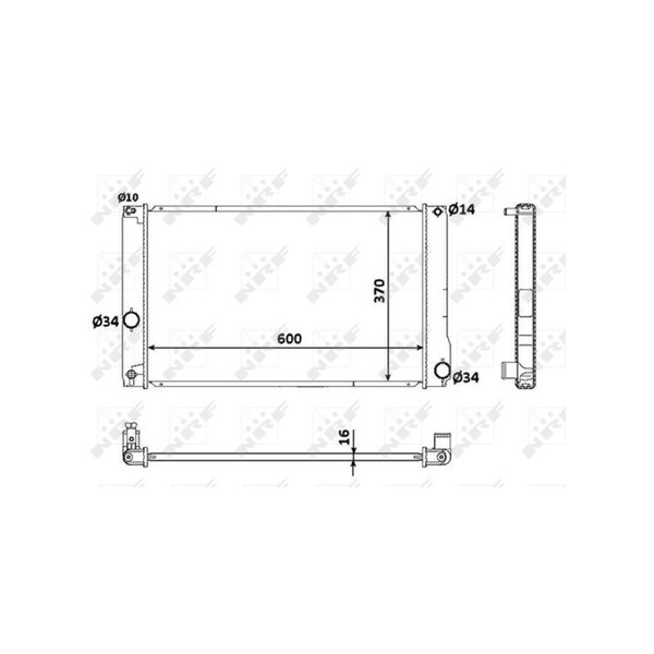 Kylare, motorkylning Nrf 53926 NRF
