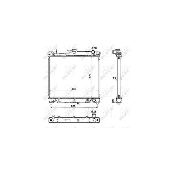Kylare, motorkylning Nrf 53930 NRF