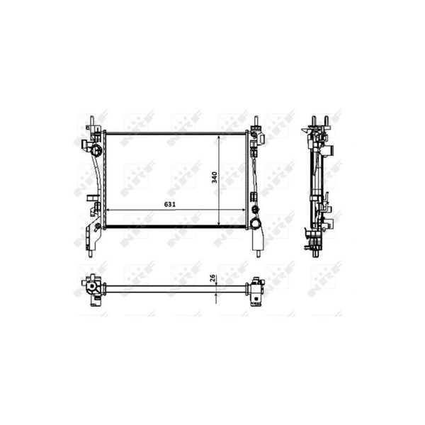 Kylare, motorkylning Nrf 53934 NRF Kylare, motorkylning Nrf 53934 NRF