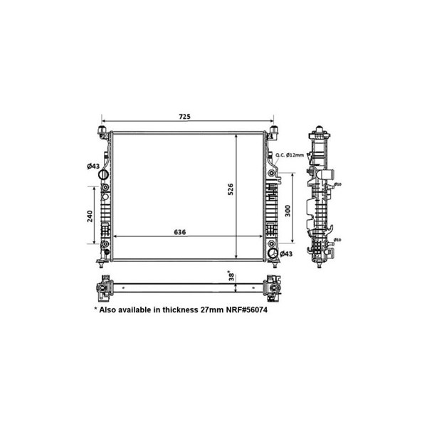 Kylare, motorkylning Nrf 53936 NRF Kylare, motorkylning Nrf 53936 NRF