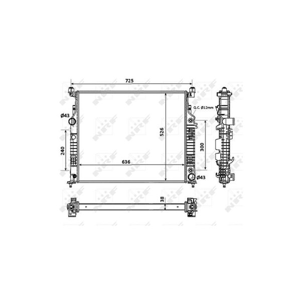 Kylare, motorkylning Nrf 53937 NRF Kylare, motorkylning Nrf 53937 NRF