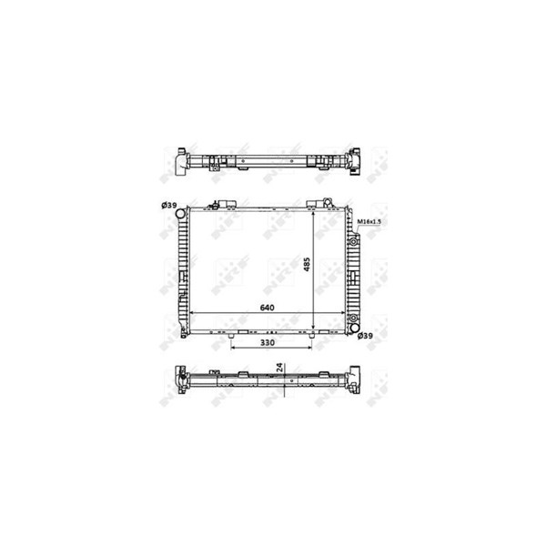Kylare, motorkylning Nrf 53945 NRF