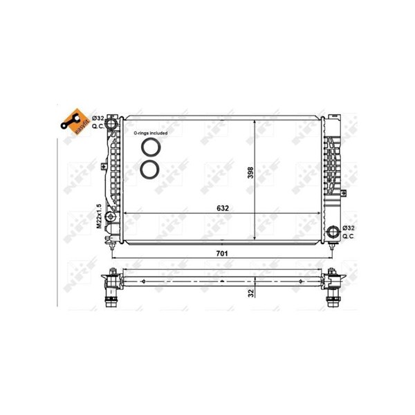Kylare, motorkylning Nrf 539504 NRF