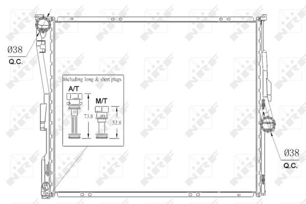 Kylare, motorkylning Nrf 53956 NRF