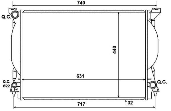 Kylare, motorkylning Nrf 53957 NRF