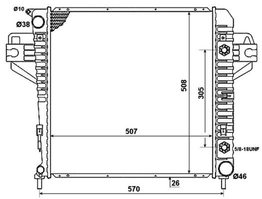 Kylare, motorkylning Nrf 53961 NRF