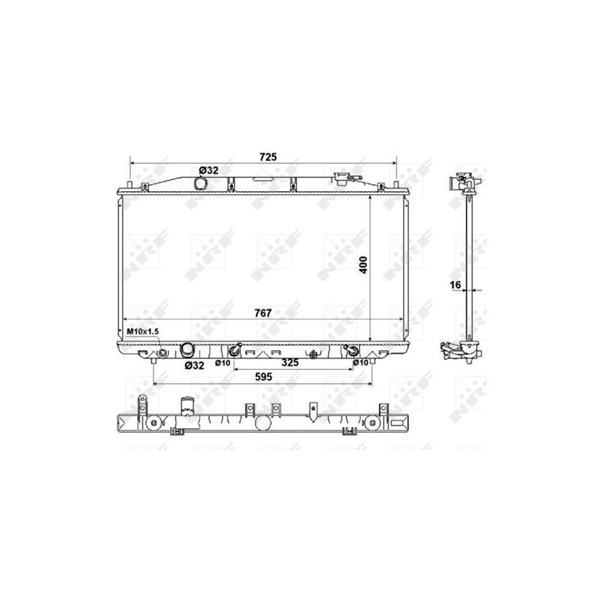 Kylare, motorkylning Nrf 53971 NRF