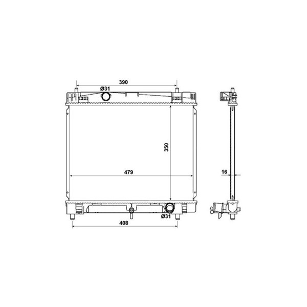 Kylare, motorkylning Nrf 53972 NRF