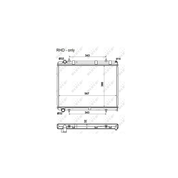 Kylare, motorkylning, Höger Nrf 53973 NRF Kylare, motorkylning, Höger Nrf 53973 NRF