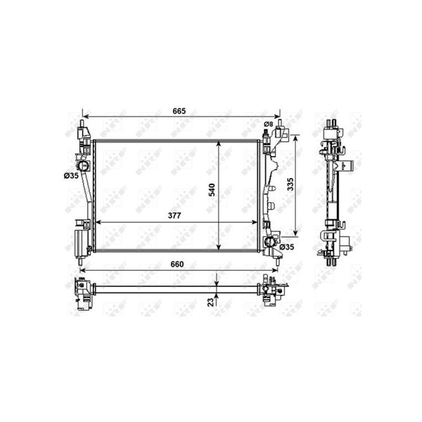 Kylare, motorkylning Nrf 53981 NRF Kylare, motorkylning Nrf 53981 NRF