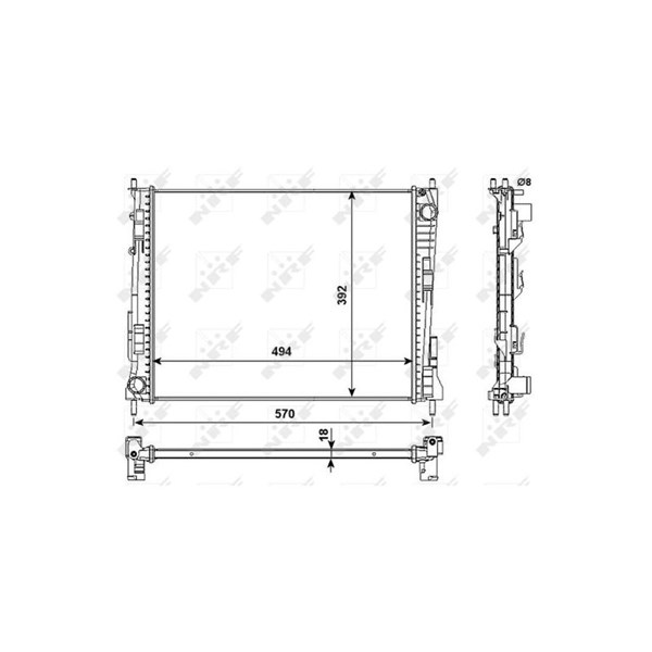 Kylare, motorkylning Nrf 53991 NRF Kylare, motorkylning Nrf 53991 NRF