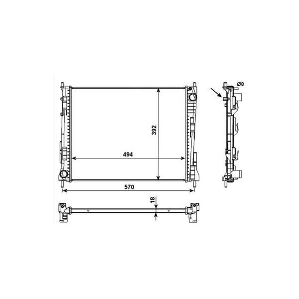 Kylare, motorkylning Nrf 53992 NRF Kylare, motorkylning Nrf 53992 NRF
