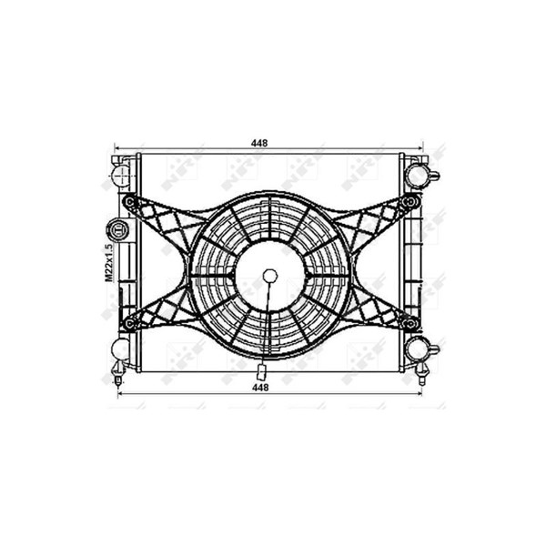 Kylare, motorkylning Nrf 53999 NRF