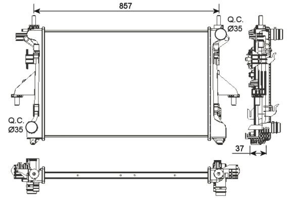 Kylare, motorkylning Nrf 54202 NRF