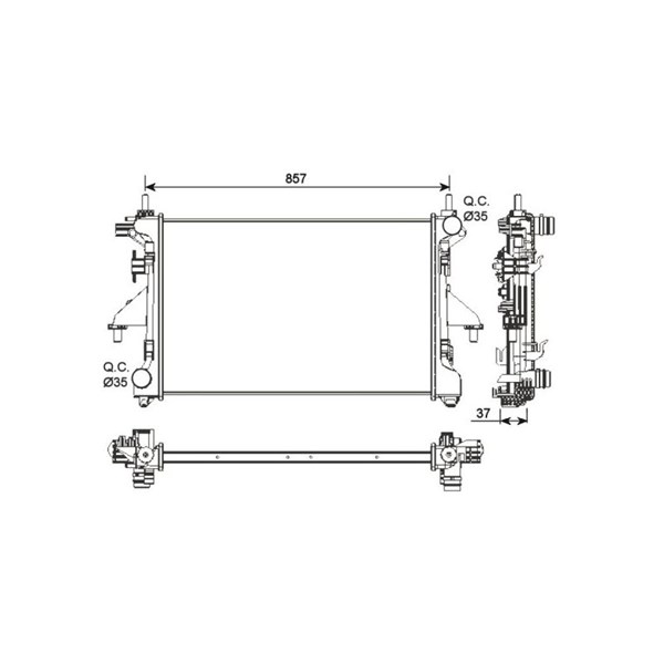 Kylare, motorkylning Nrf 54202 NRF