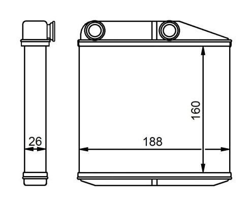 Värmeväxlare, kupévärme Nrf 54213 NRF