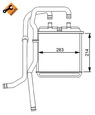 Värmeväxlare, kupévärme Nrf 54216 NRF