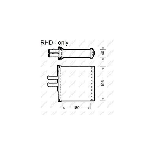 Värmeväxlare, kupévärme Nrf 54223 NRF