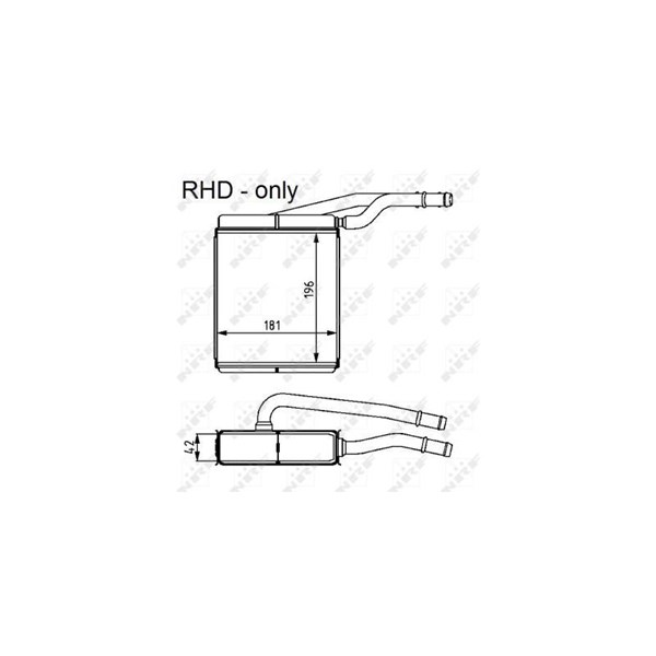 Värmeväxlare, kupévärme Nrf 54226 NRF Värmeväxlare, kupévärme Nrf 54226 NRF