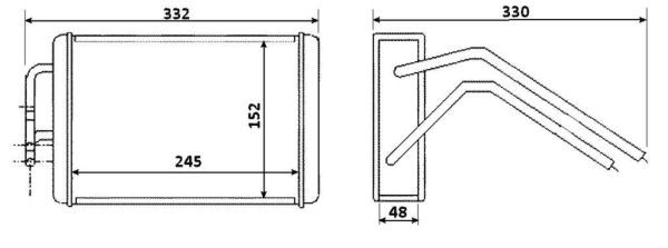 Värmeväxlare, kupévärme, Fram Nrf 54232 NRF Värmeväxlare, kupévärme, Fram Nrf 54232 NRF