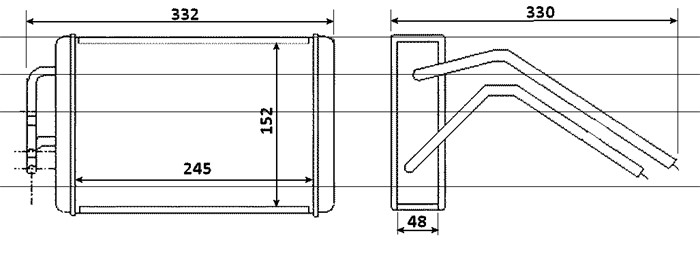 Värmeväxlare, kupévärme, Fram Nrf 54232 NRF Värmeväxlare, kupévärme, Fram Nrf 54232 NRF