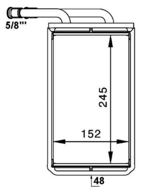 Värmeväxlare, kupévärme, Fram Nrf 54234 NRF