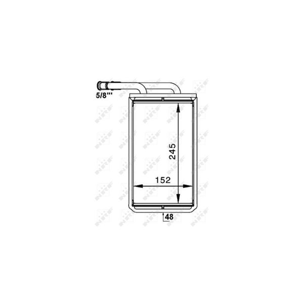 Värmeväxlare, kupévärme, Fram Nrf 54234 NRF Värmeväxlare, kupévärme, Fram Nrf 54234 NRF
