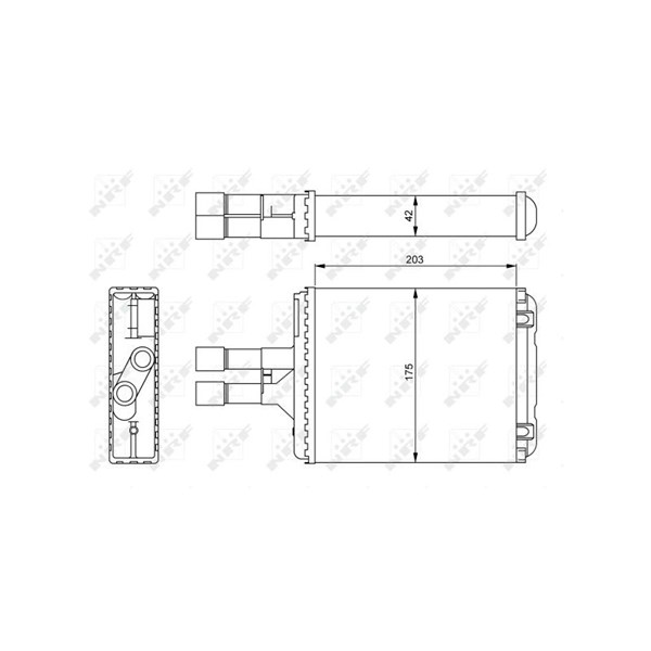 Värmeväxlare, kupévärme Nrf 54242 NRF Värmeväxlare, kupévärme Nrf 54242 NRF