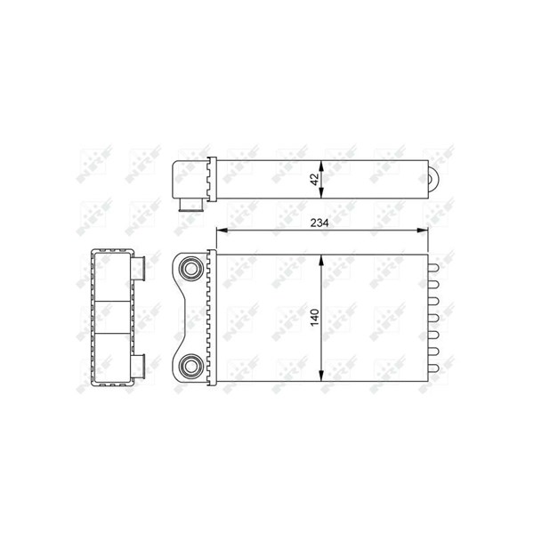 Värmeväxlare, kupévärme Nrf 54252 NRF Värmeväxlare, kupévärme Nrf 54252 NRF