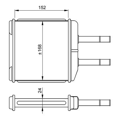 Värmeväxlare, kupévärme Nrf 54260 NRF