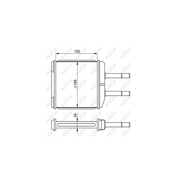Värmeväxlare, kupévärme Nrf 54260 NRF Värmeväxlare, kupévärme Nrf 54260 NRF