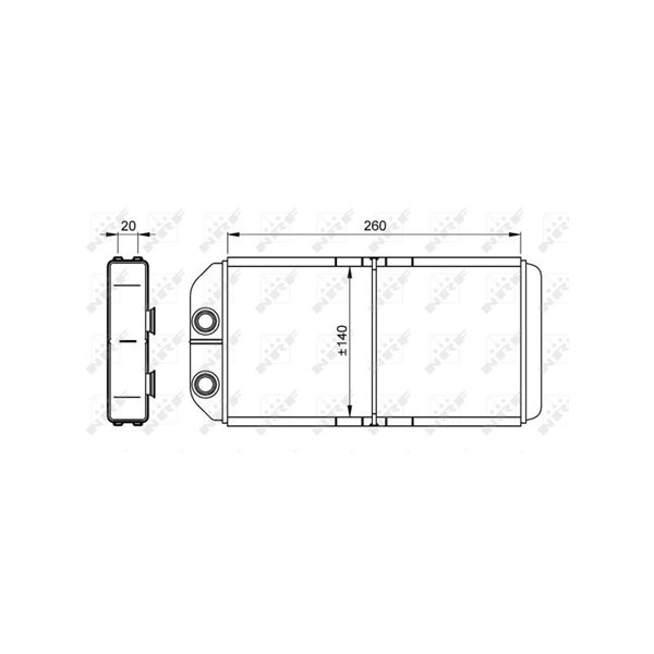 Värmeväxlare, kupévärme, Fram Nrf 54261 NRF Värmeväxlare, kupévärme, Fram Nrf 54261 NRF