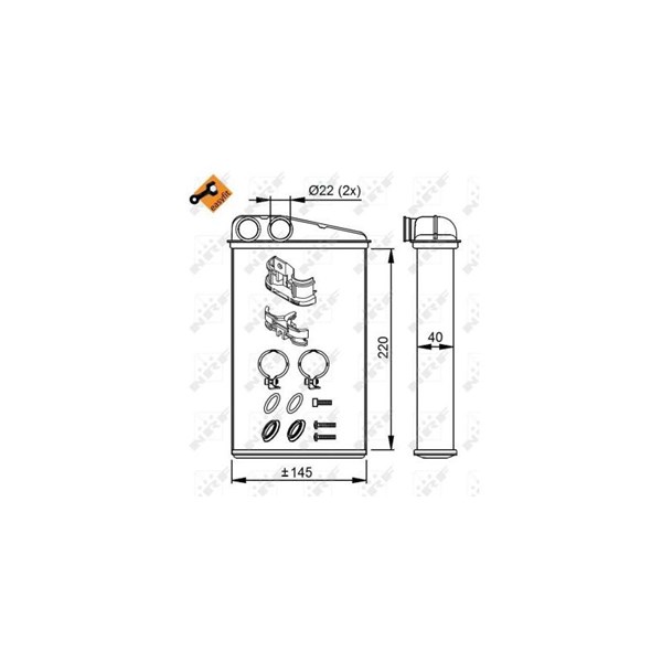 Värmeväxlare, kupévärme Nrf 54272 NRF Värmeväxlare, kupévärme Nrf 54272 NRF