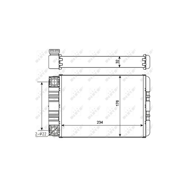 Värmeväxlare, kupévärme Nrf 54274 NRF Värmeväxlare, kupévärme Nrf 54274 NRF
