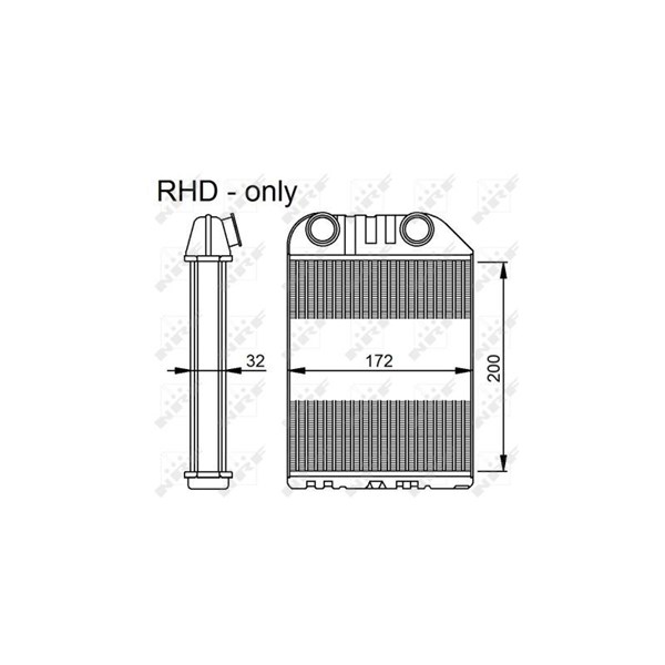 Värmeväxlare, kupévärme Nrf 54286 NRF