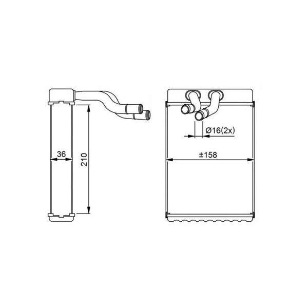 Värmeväxlare, kupévärme, Fram Nrf 54289 NRF Värmeväxlare, kupévärme, Fram Nrf 54289 NRF