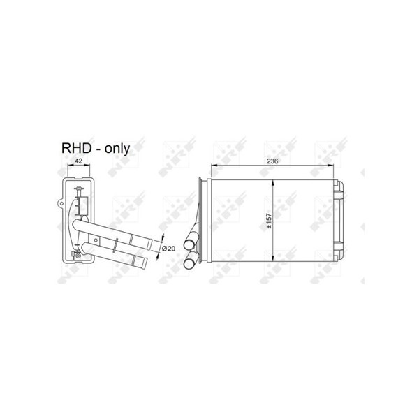 Värmeväxlare, kupévärme Nrf 54302 NRF Värmeväxlare, kupévärme Nrf 54302 NRF