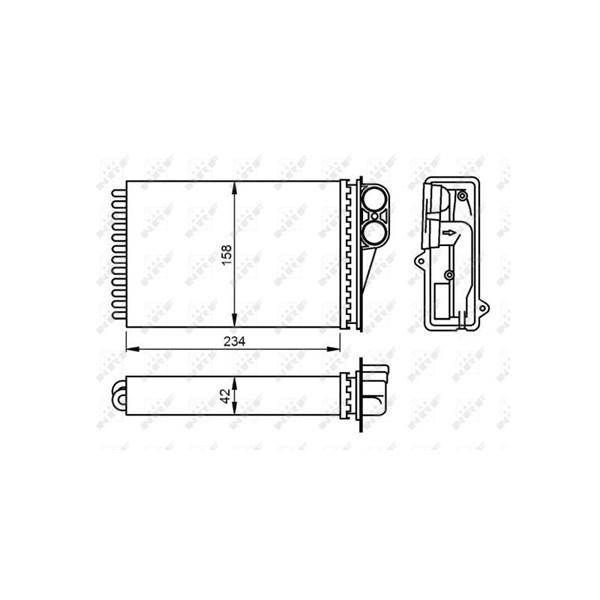Värmeväxlare, kupévärme Nrf 54304 NRF Värmeväxlare, kupévärme Nrf 54304 NRF