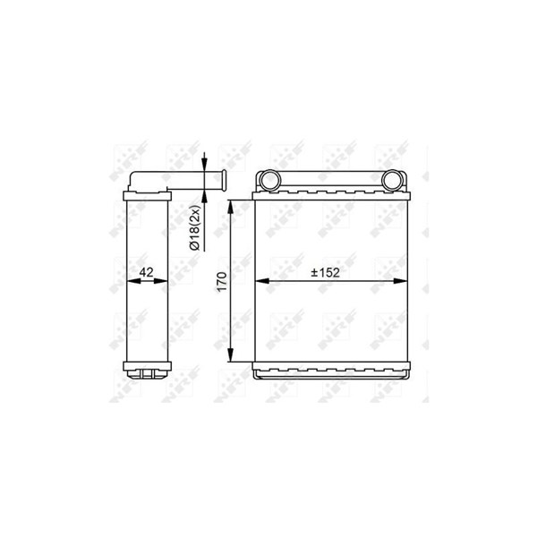 Värmeväxlare, kupévärme, Bak Nrf 54306 NRF Värmeväxlare, kupévärme, Bak Nrf 54306 NRF