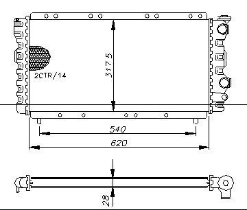 Kylare, motorkylning Nrf 54648 NRF