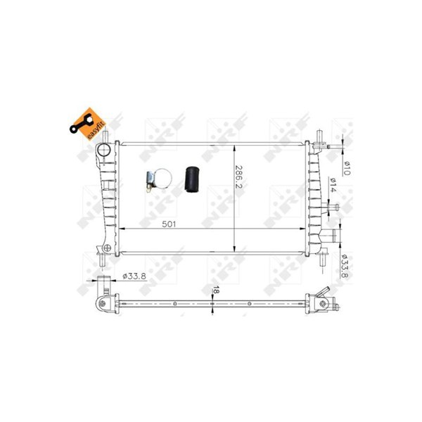 Kylare, motorkylning Nrf 54666 NRF Kylare, motorkylning Nrf 54666 NRF